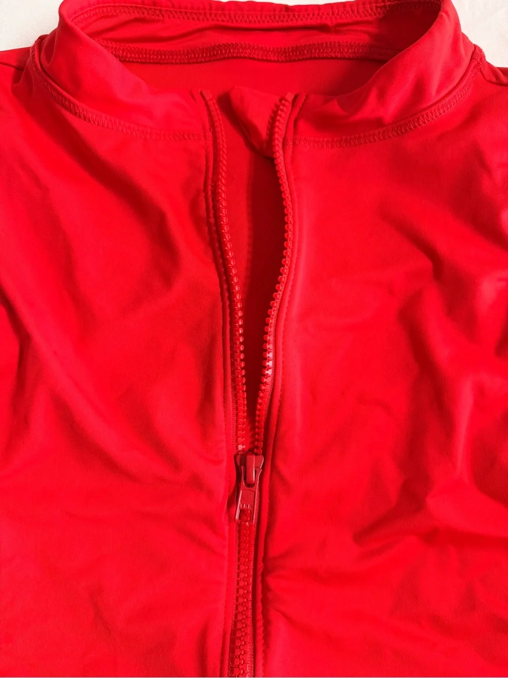 Skims Red Zip-Front One-Piece Swimsuit XL